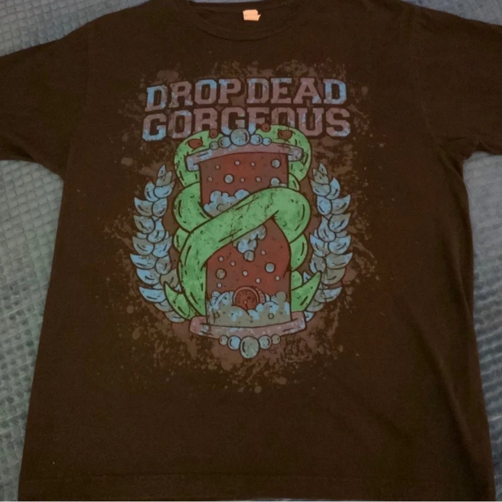 🚫S O L D 🚫 DROP DEAD, GORGEOUS | Emo Post-Hardcore Band T-Shirt | Size Large